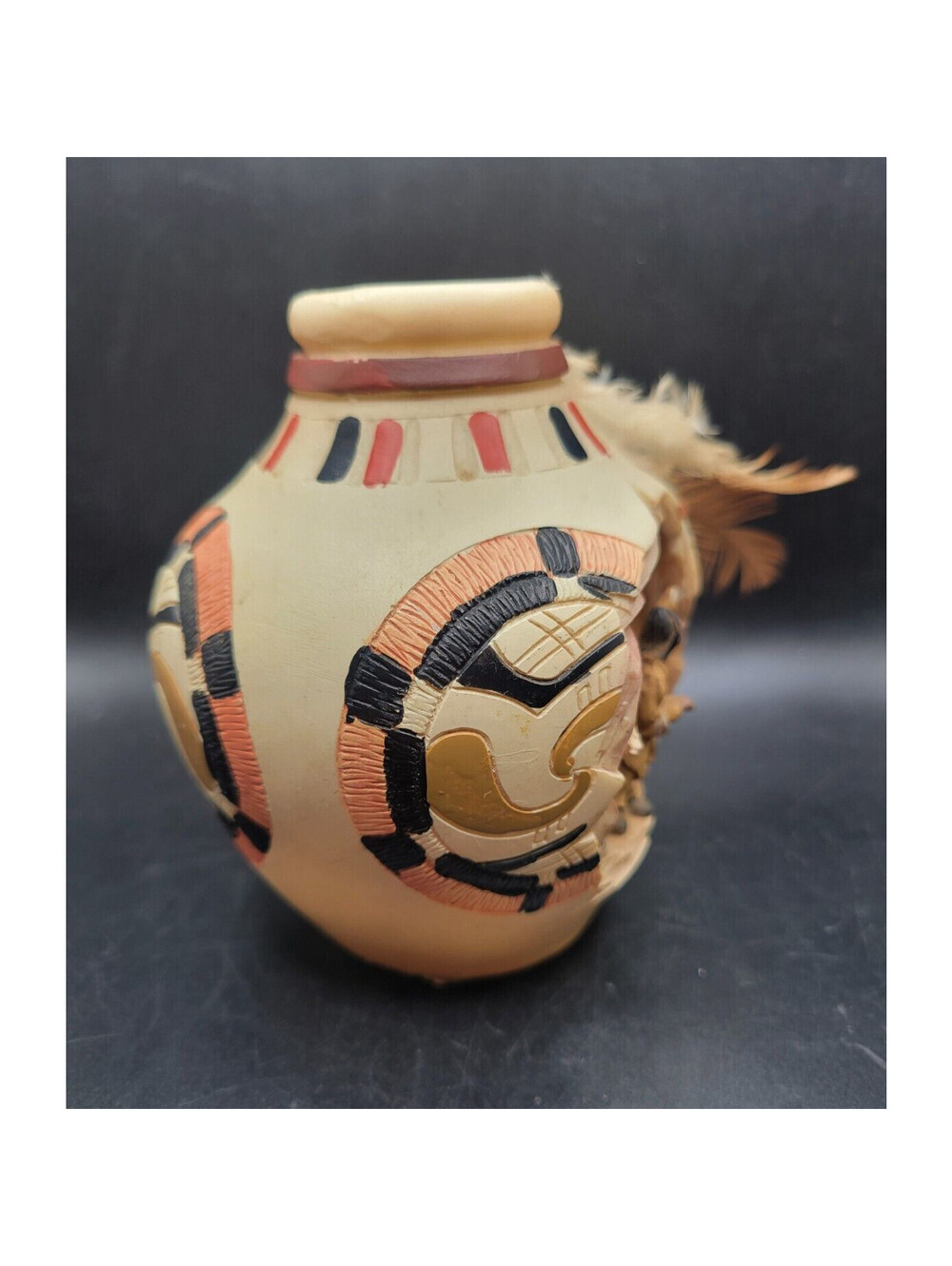 Southwestern Reflections Vase 4.5" Native American Horse - Picture 4 of 7